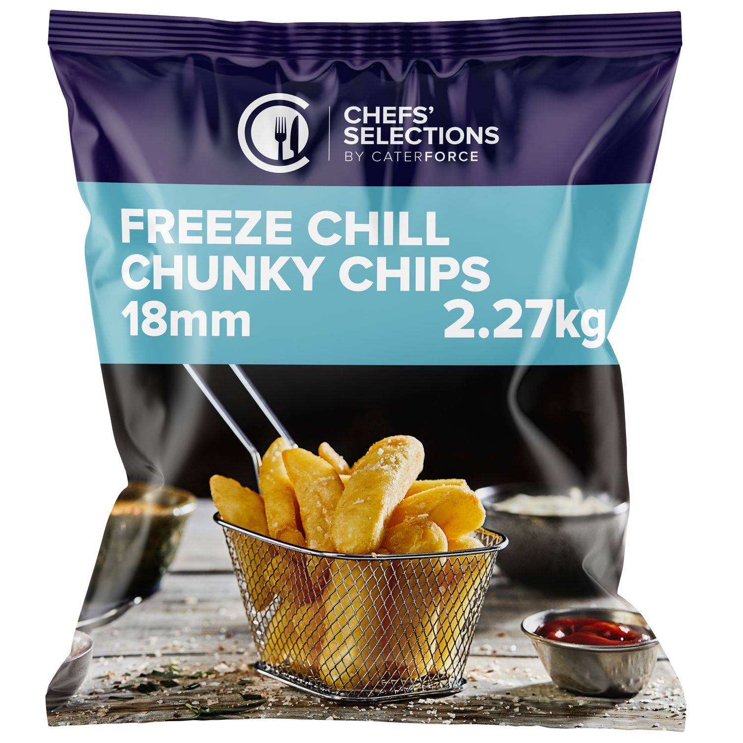 Chefs’ Selections Freeze Chill Chunky 18mm Chips (4 x 2.27kg)