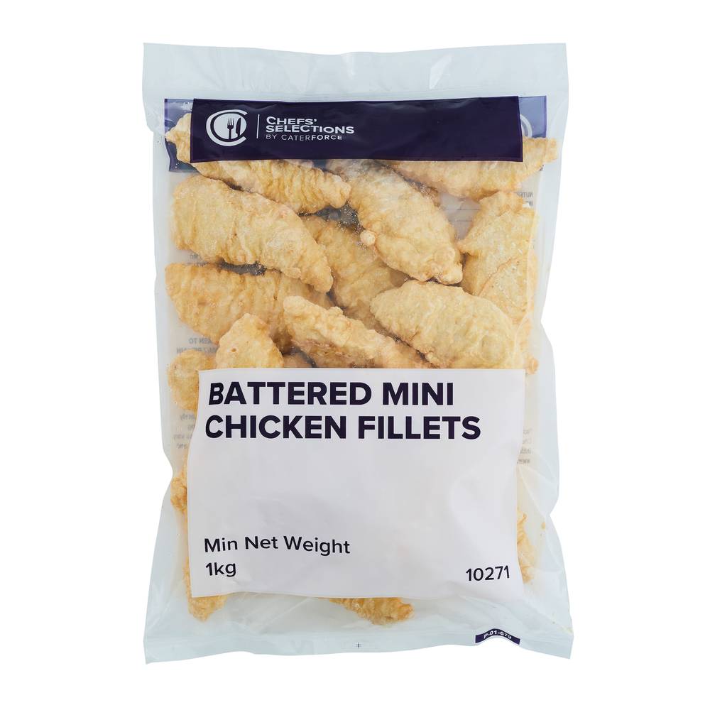 Chefs’ Selections Battered Mini Chicken Fillets (2 x 1kg)