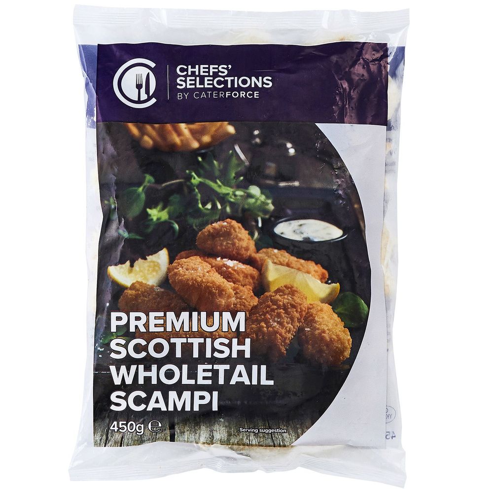 Chefs’ Selections Premium Scottish Wholetail Scampi (10 x 454g)