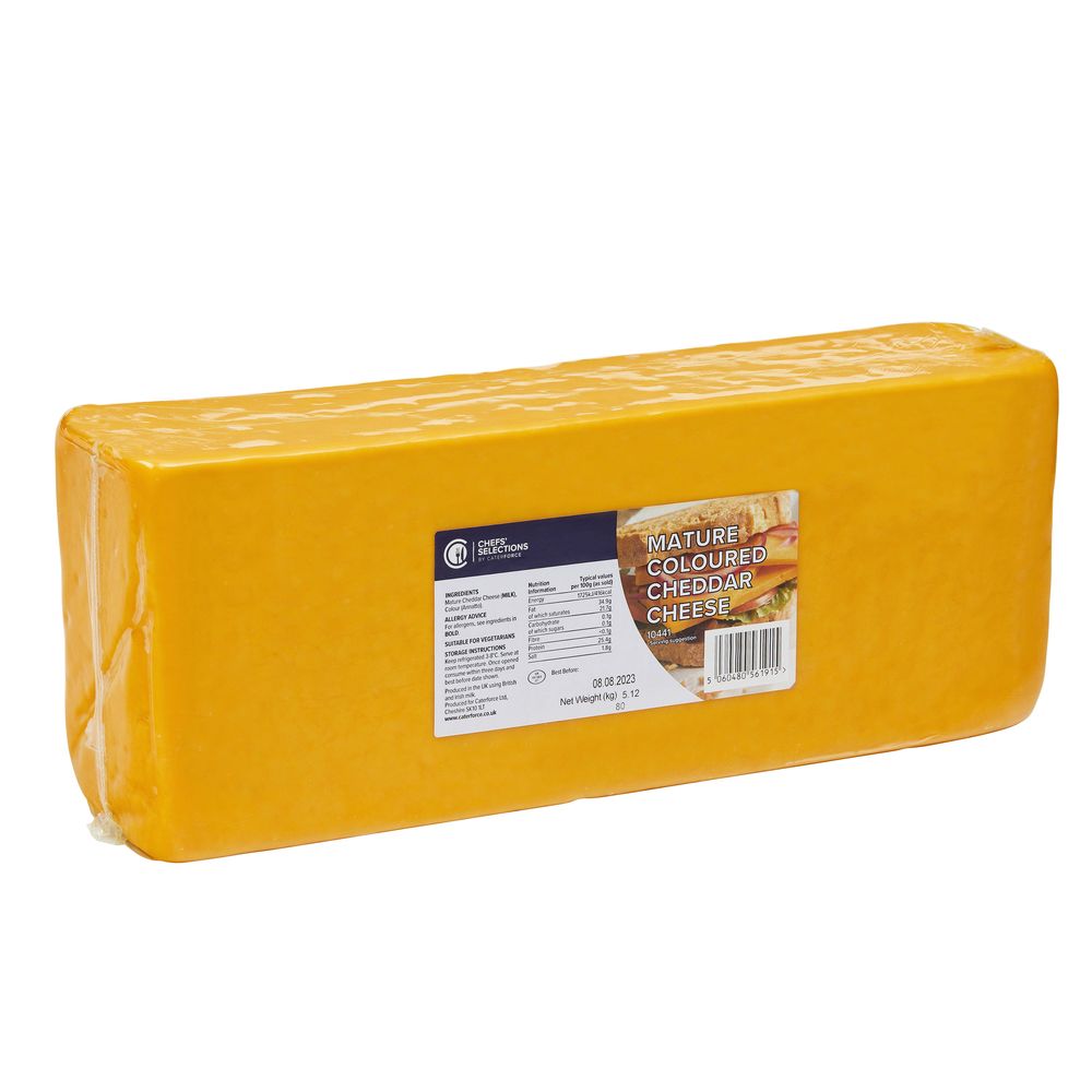 Chefs’ Selections Mature Cheddar Cheese Coloured (4 x 5kg)