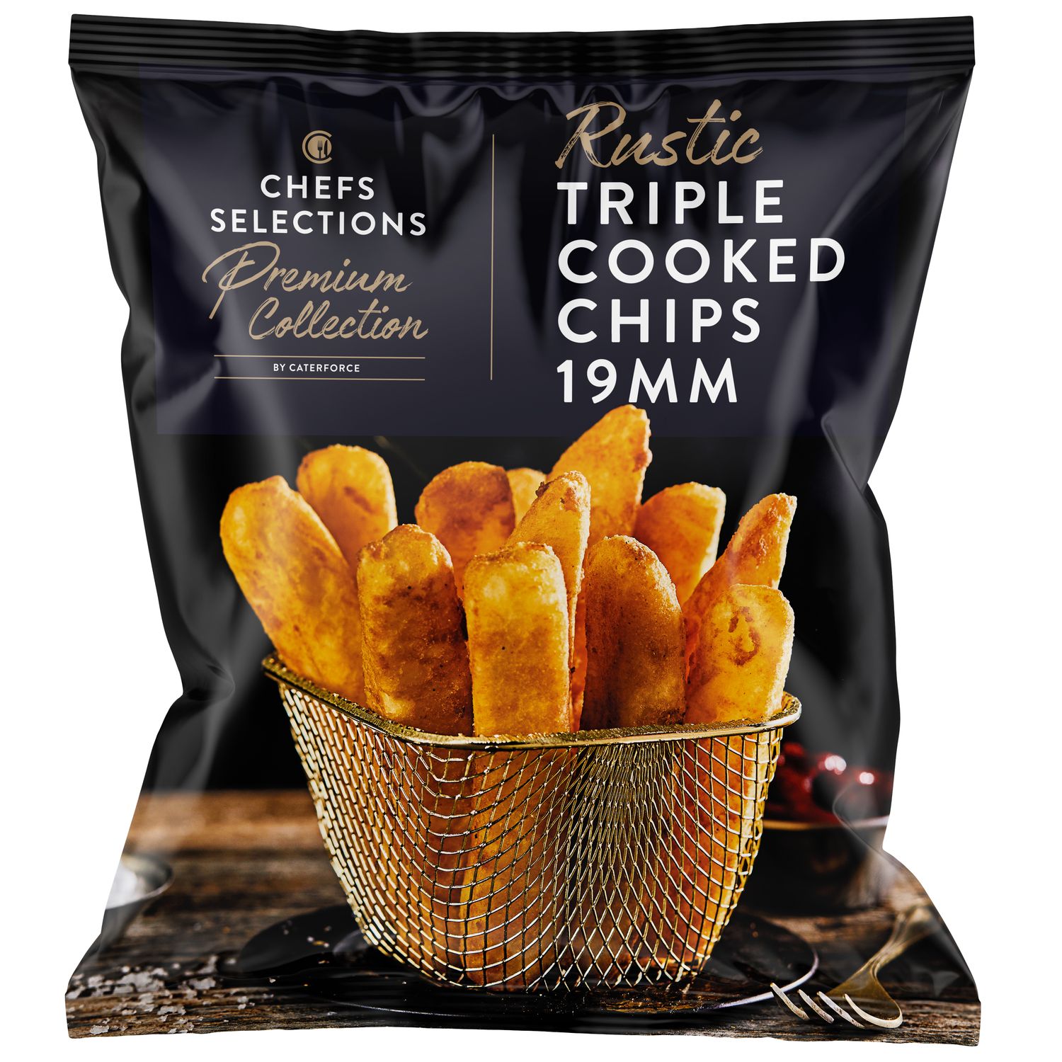 Chefs’ Selections Premium Triple Cooked Rustic Chips 19mm (4 x 2.27kg)