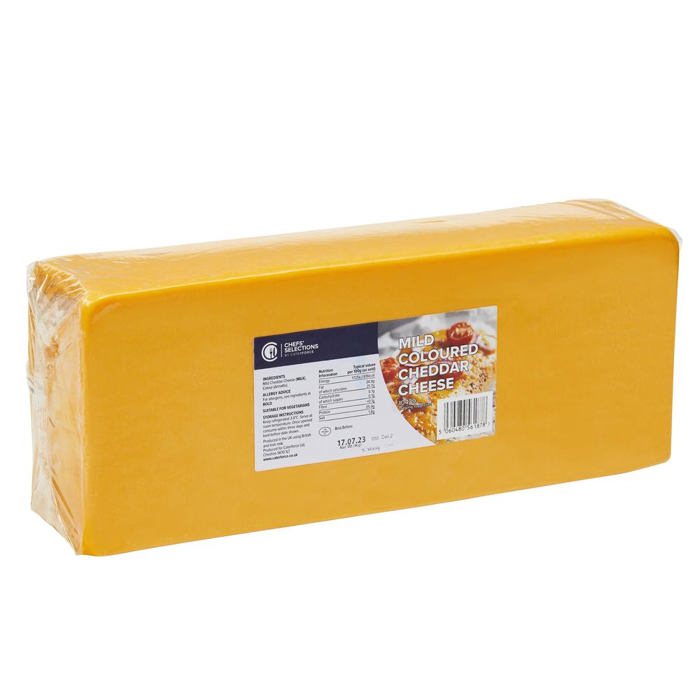 Chefs’ Selections Mild Cheddar Cheese Coloured (4 x 5kg)