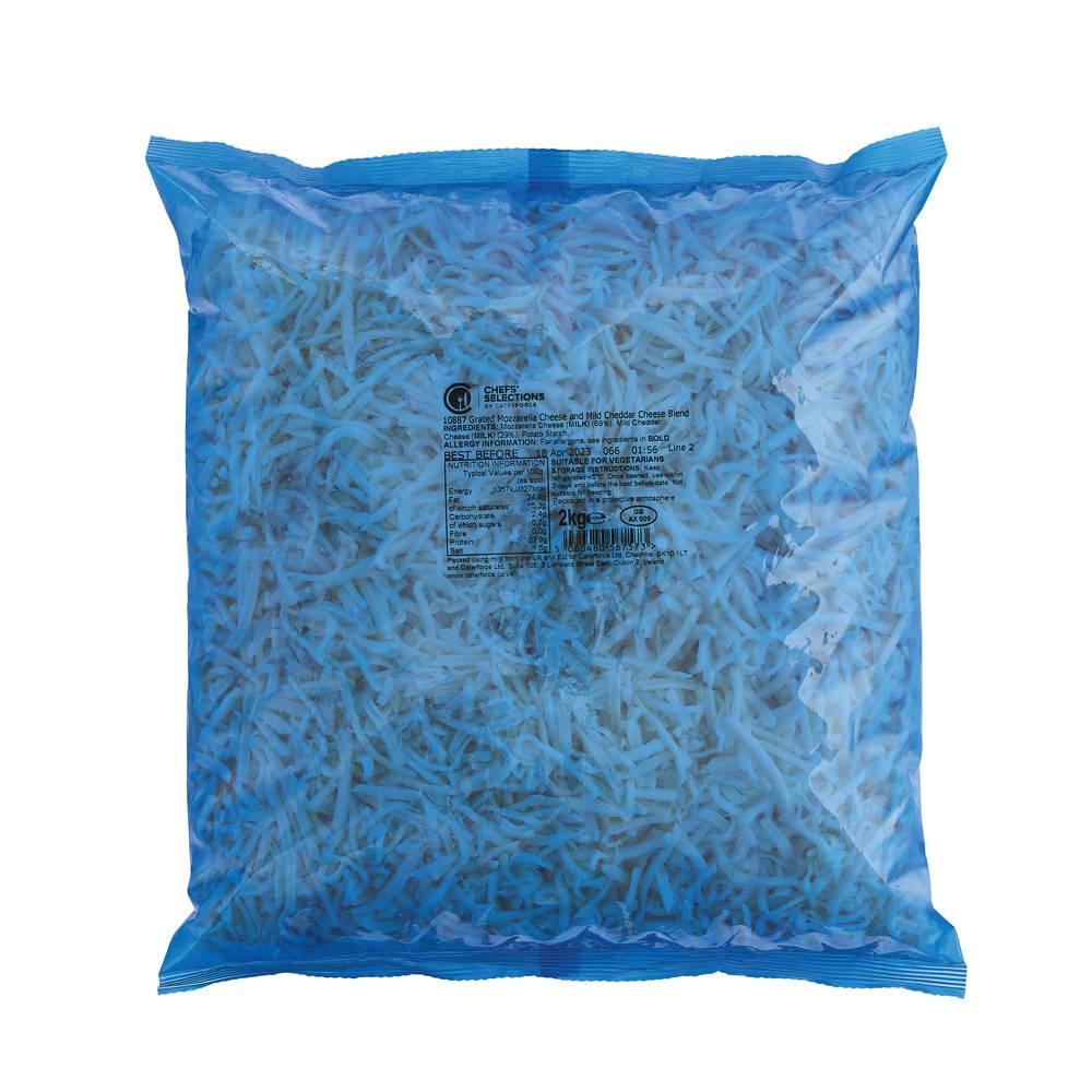 Chefs’ Selections Shredded Mozzarella & Cheddar Cheese Blend (6 x 2kg)