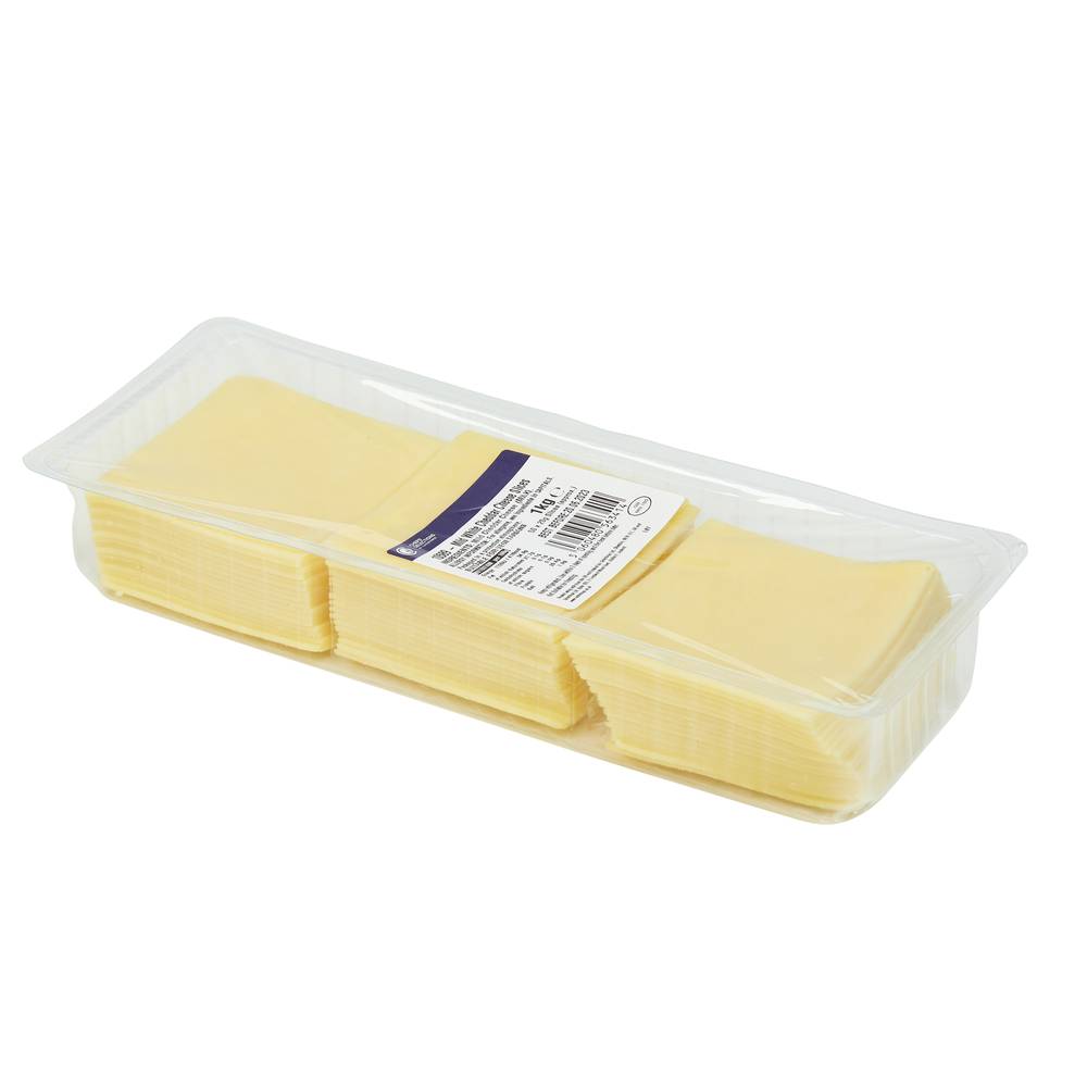 Chefs’ Selections Mild White Cheddar Cheese Slices (6 x 1kg)