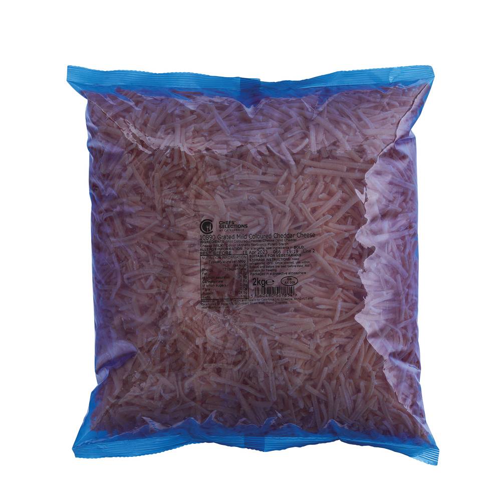 Chefs’ Selections Grated Coloured Mild Cheddar (6 x 2kg)