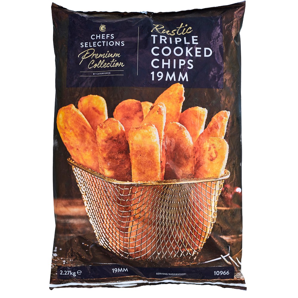 Chefs’ Selections Premium Triple Cooked Rustic Chips 19mm (4 x 2.27kg)